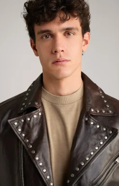 Lederjacke Alezis in Dunkelbraun