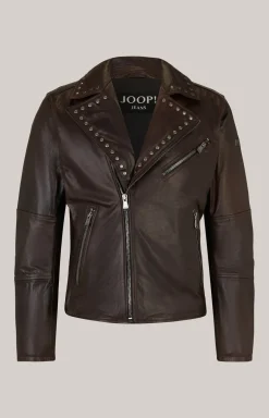 Lederjacke Alezis in Dunkelbraun
