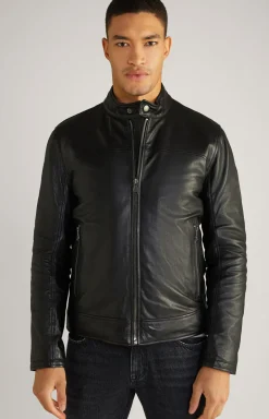 Lederjacke Cleary in Schwarz