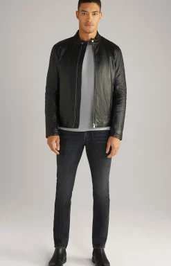 Lederjacke Cleary in Schwarz