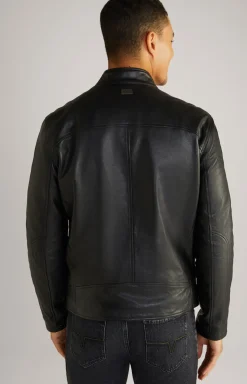 Lederjacke Cleary in Schwarz