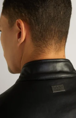 Lederjacke Cleary in Schwarz