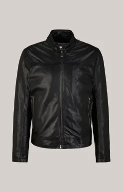 Lederjacke Cleary in Schwarz