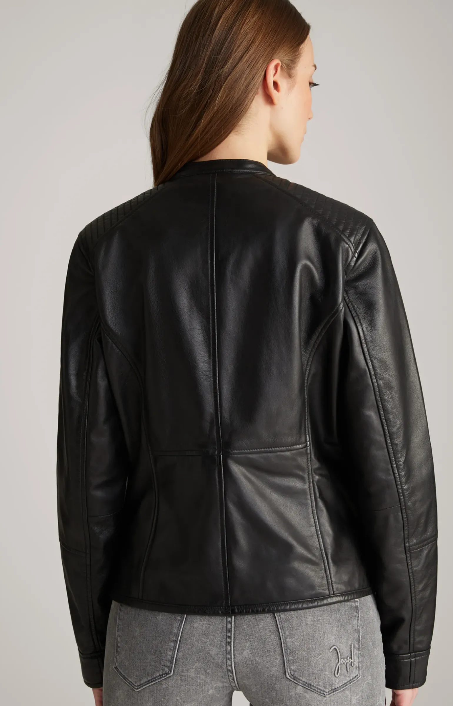 Lederjacke in Schwarz