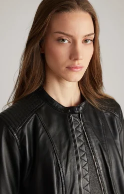 Lederjacke in Schwarz