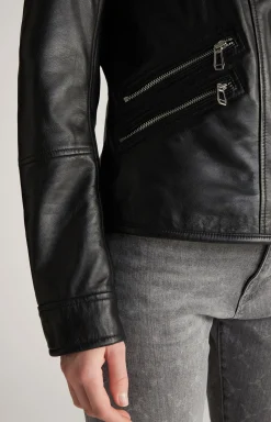 Lederjacke in Schwarz