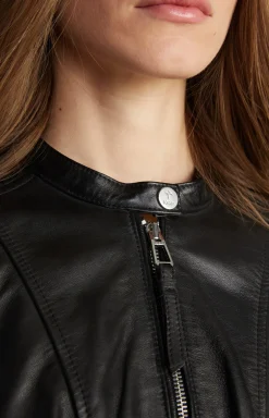 Lederjacke in Schwarz