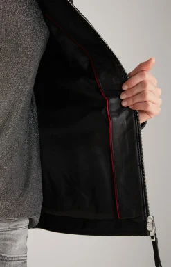 Lederjacke in Schwarz