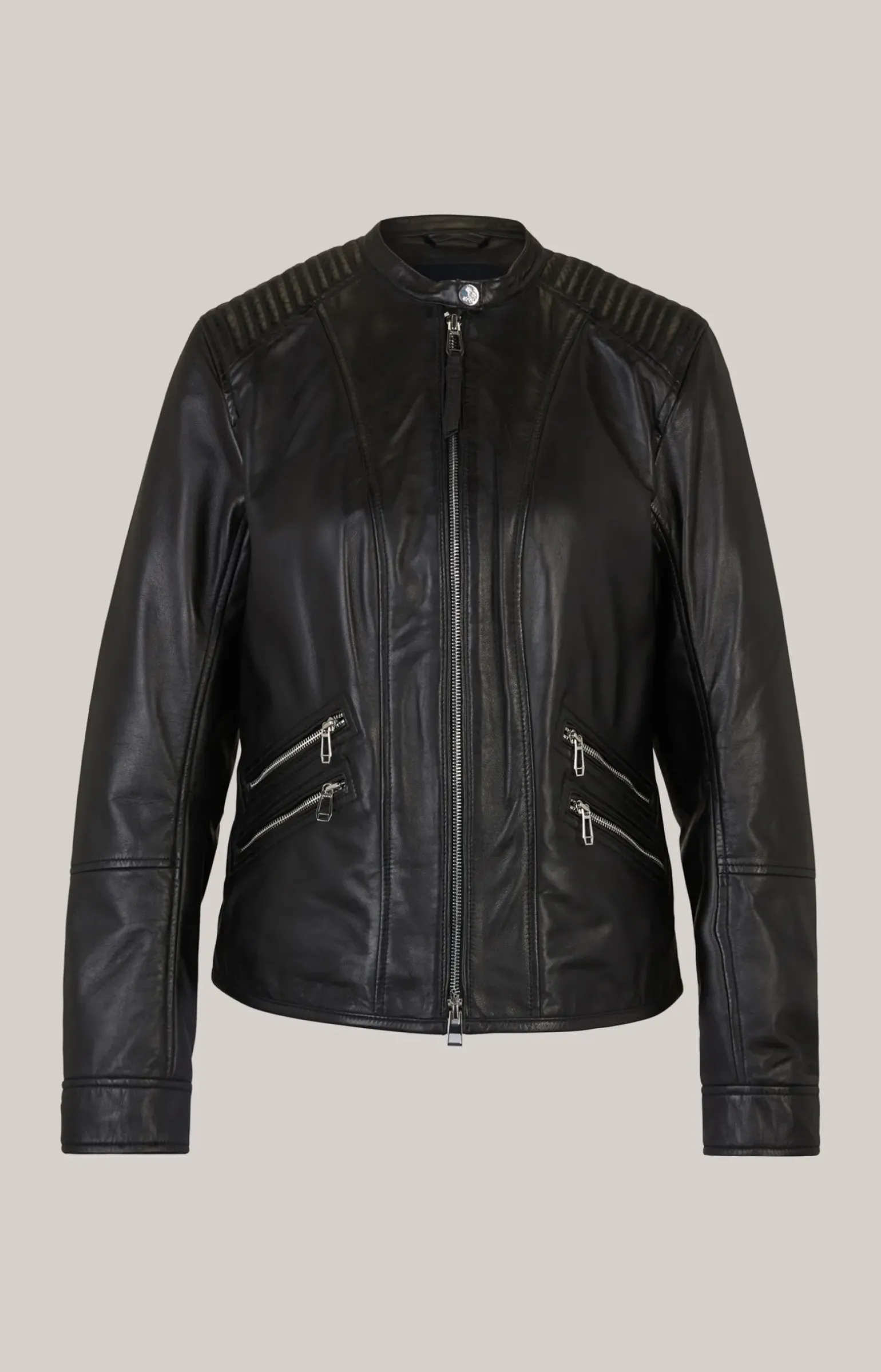 Lederjacke in Schwarz