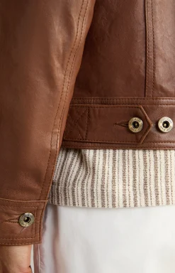 Lederjacke Jean in Braun