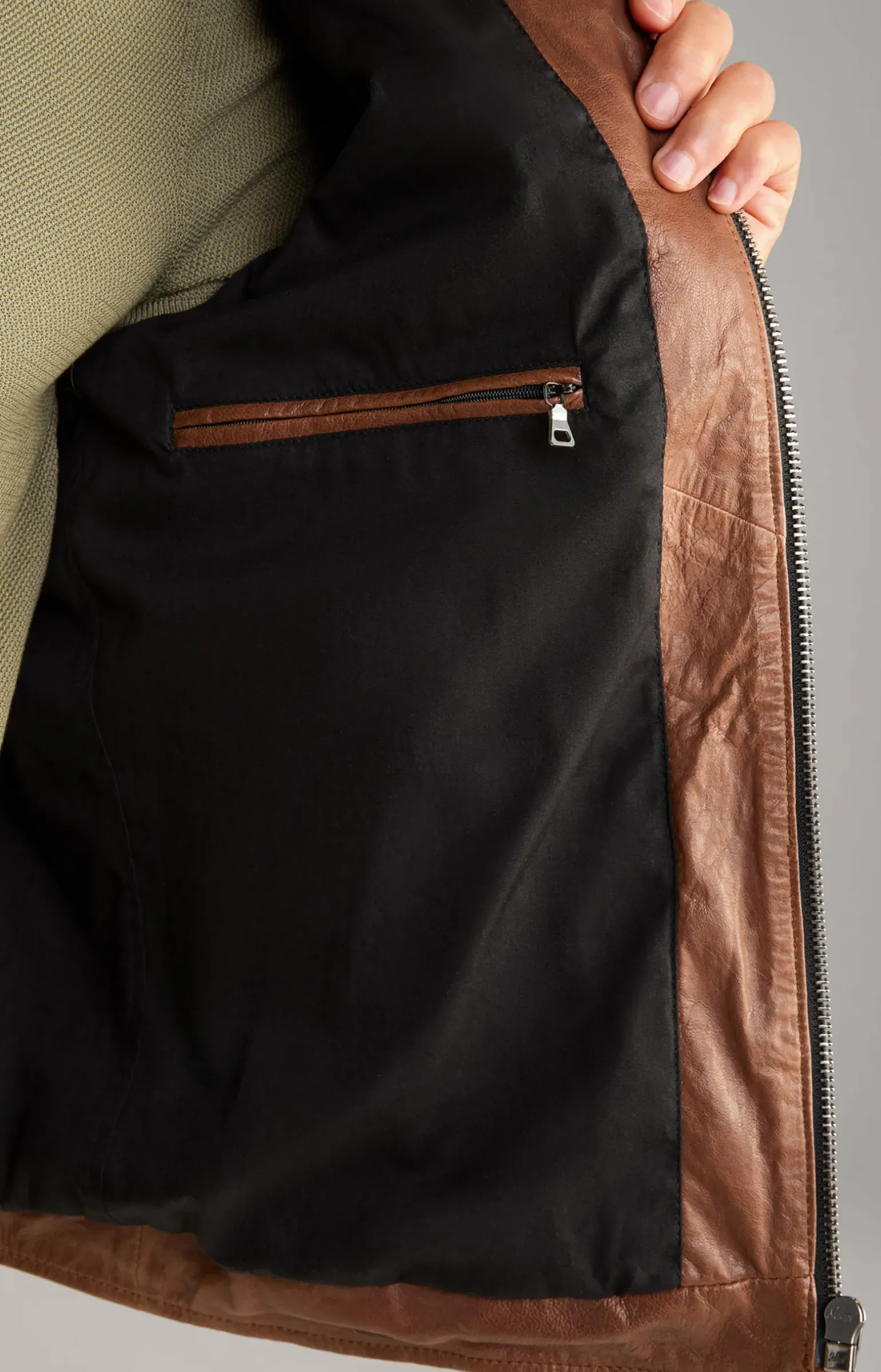 Lederjacke Lif in Braun