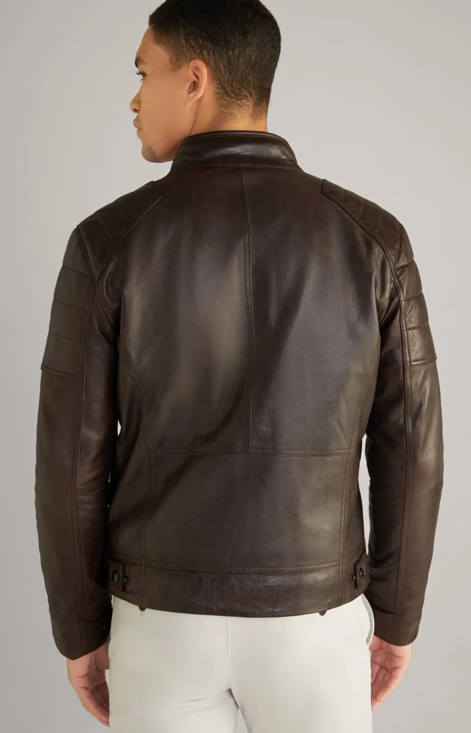 Lederjacke Lima in dunkelbraun