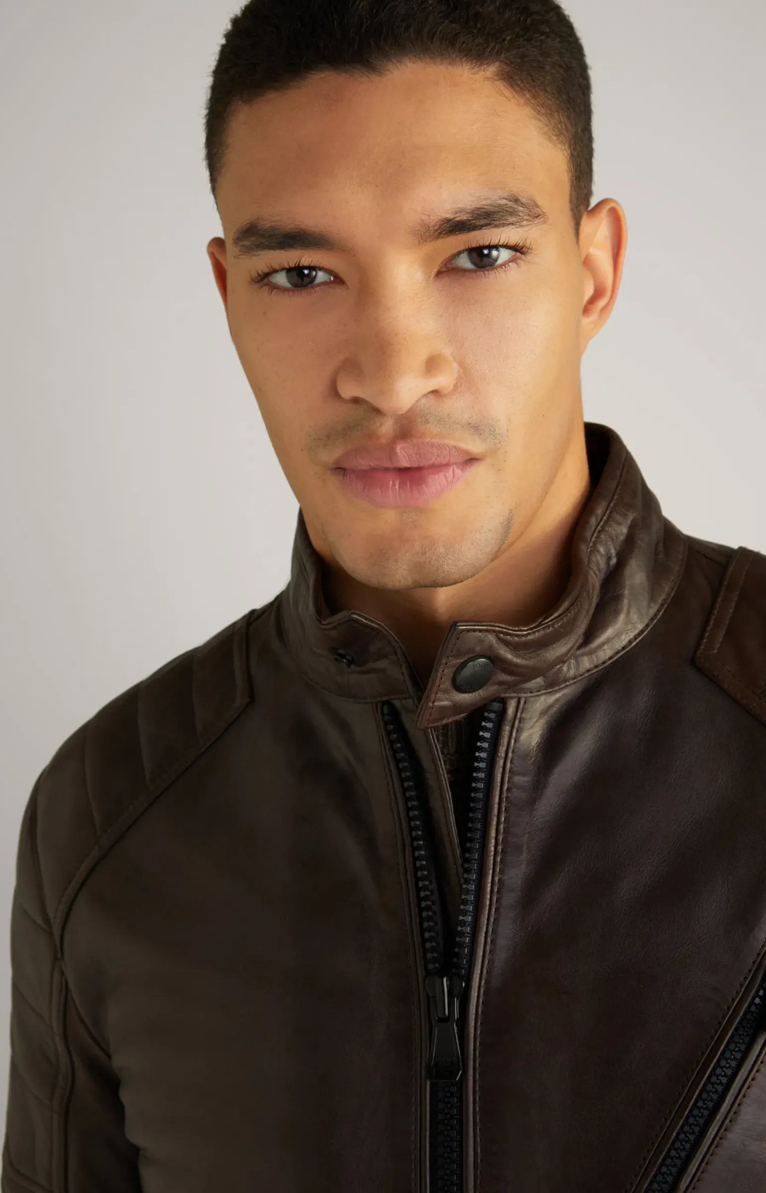 Lederjacke Lima in dunkelbraun