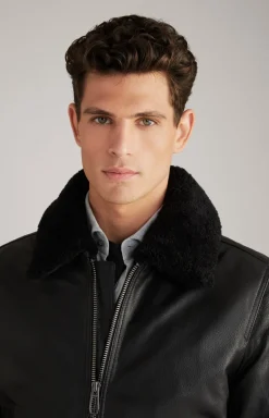 Lederjacke Mech in Schwarz