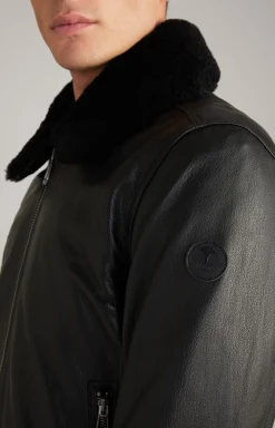 Lederjacke Mech in Schwarz