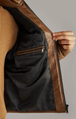 Lederjacke Nonji in Braun