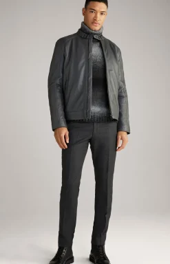 Lederjacke Peel in Grau