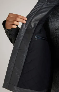 Lederjacke Peel in Grau