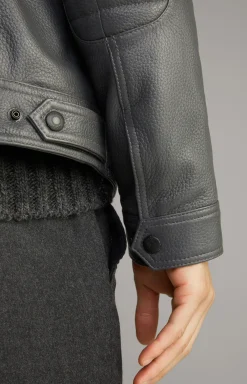 Lederjacke Peel in Grau