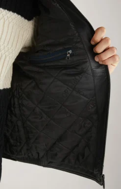 Lederjacke Smoky in Schwarz