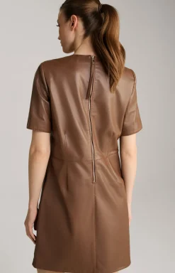 Lederkleid in Braun