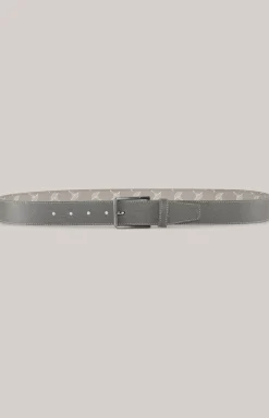 Ledermix-Gürtel in Grau