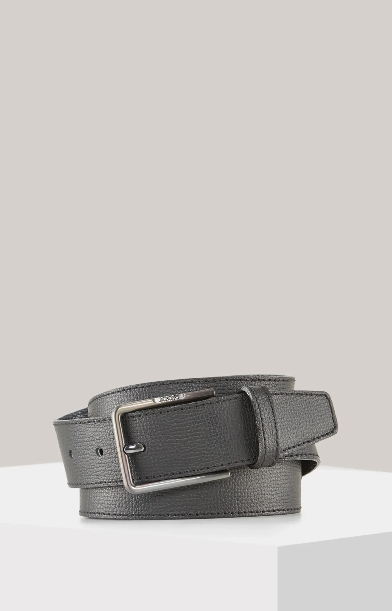 Ledermix-Gürtel in Schwarz