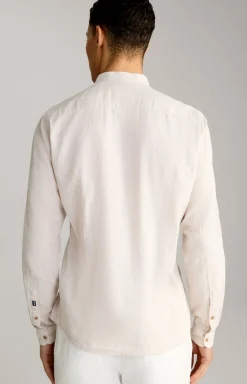 Leinen-Baumwoll-Hemd Hedde in Braun meliert