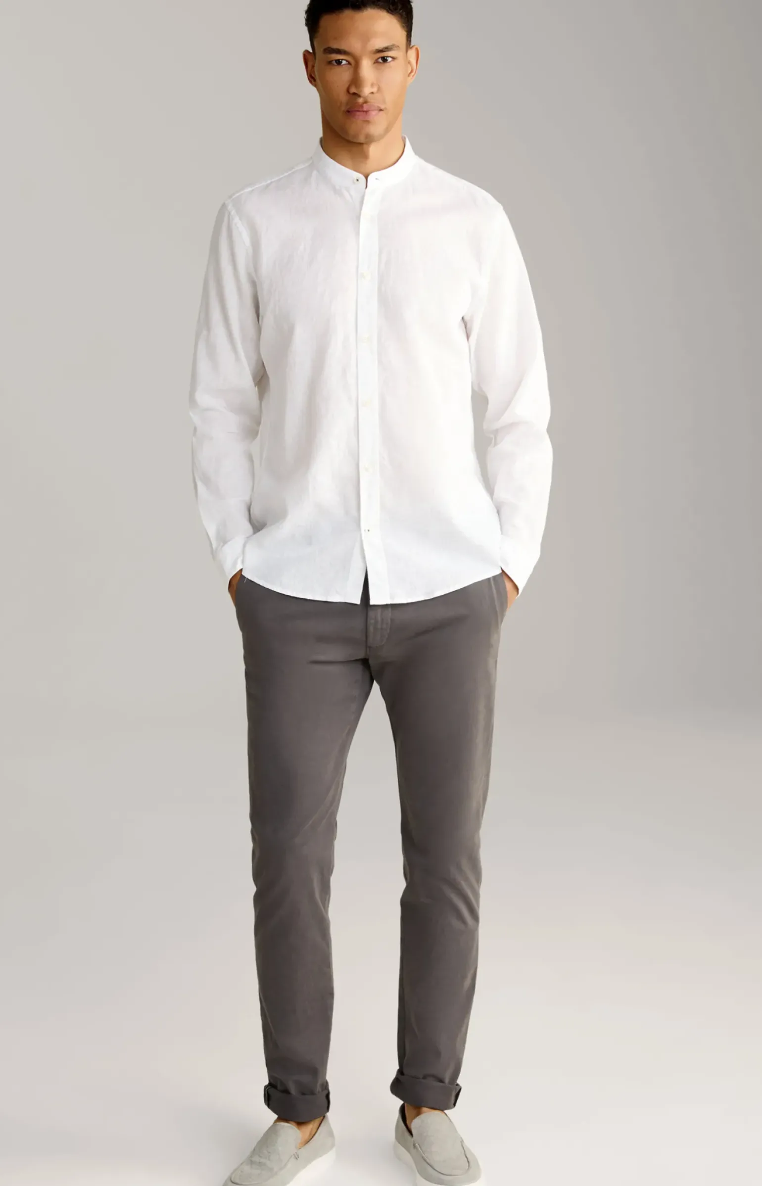 Leinen-Baumwoll-Hemd Hedde in Weiß