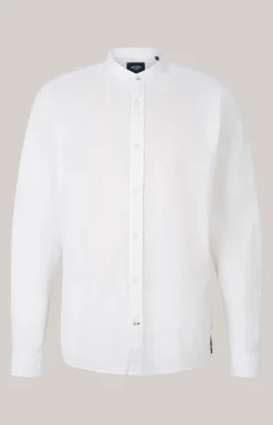 Leinen-Baumwoll-Hemd Hedde in Weiß