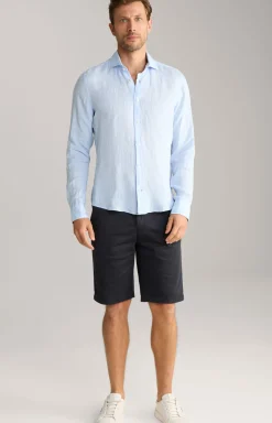 Leinen-Hemd Pai in Hellblau meliert