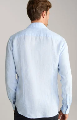 Leinen-Hemd Pai in Hellblau meliert