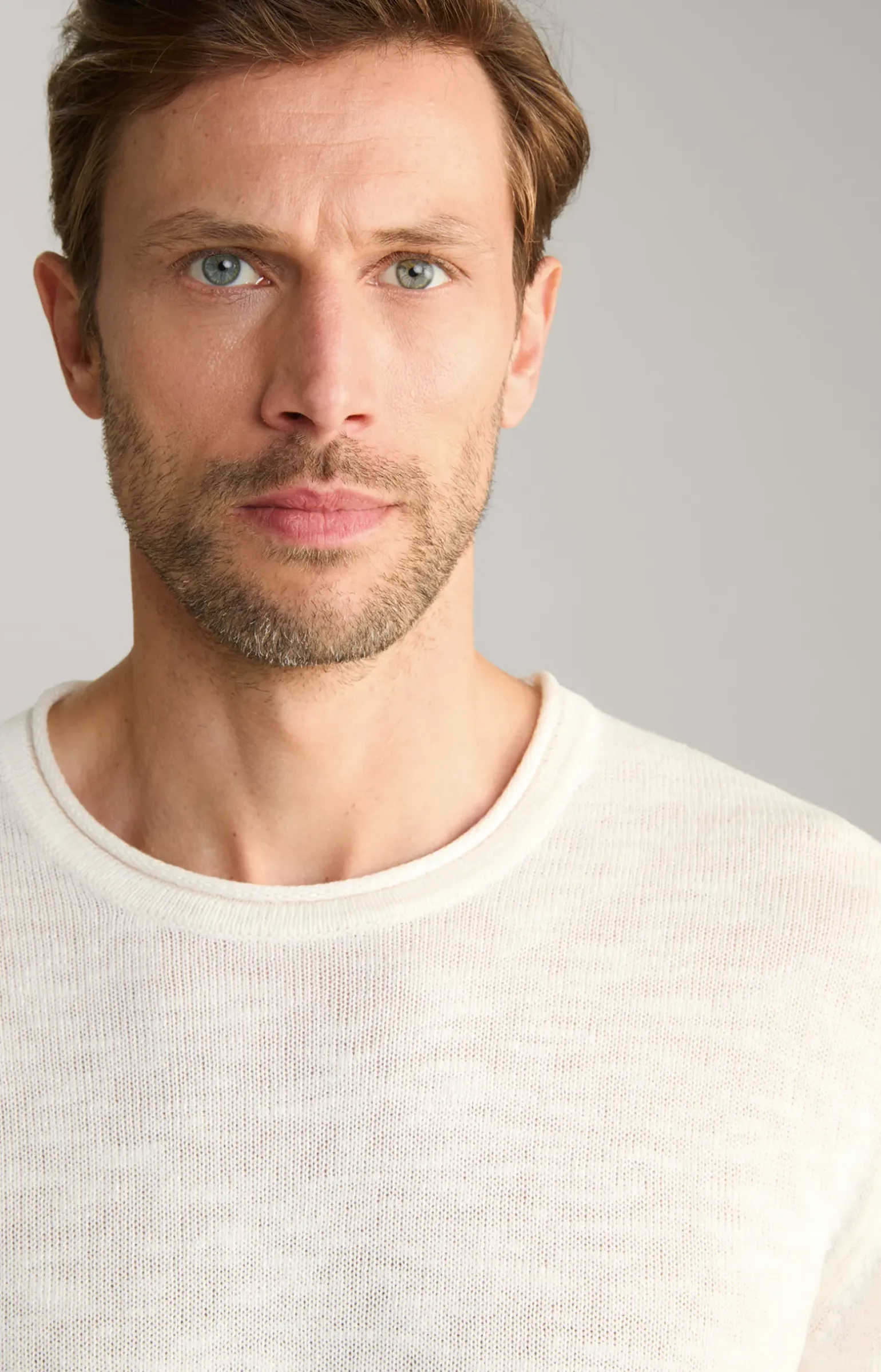 Leinenmix-Pullover Mendor in Nature