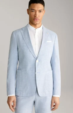 Leinenmix-Sakko Hoverest in Blau