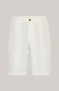 Leinenmix-Shorts Dinghy in Offwhite meliert
