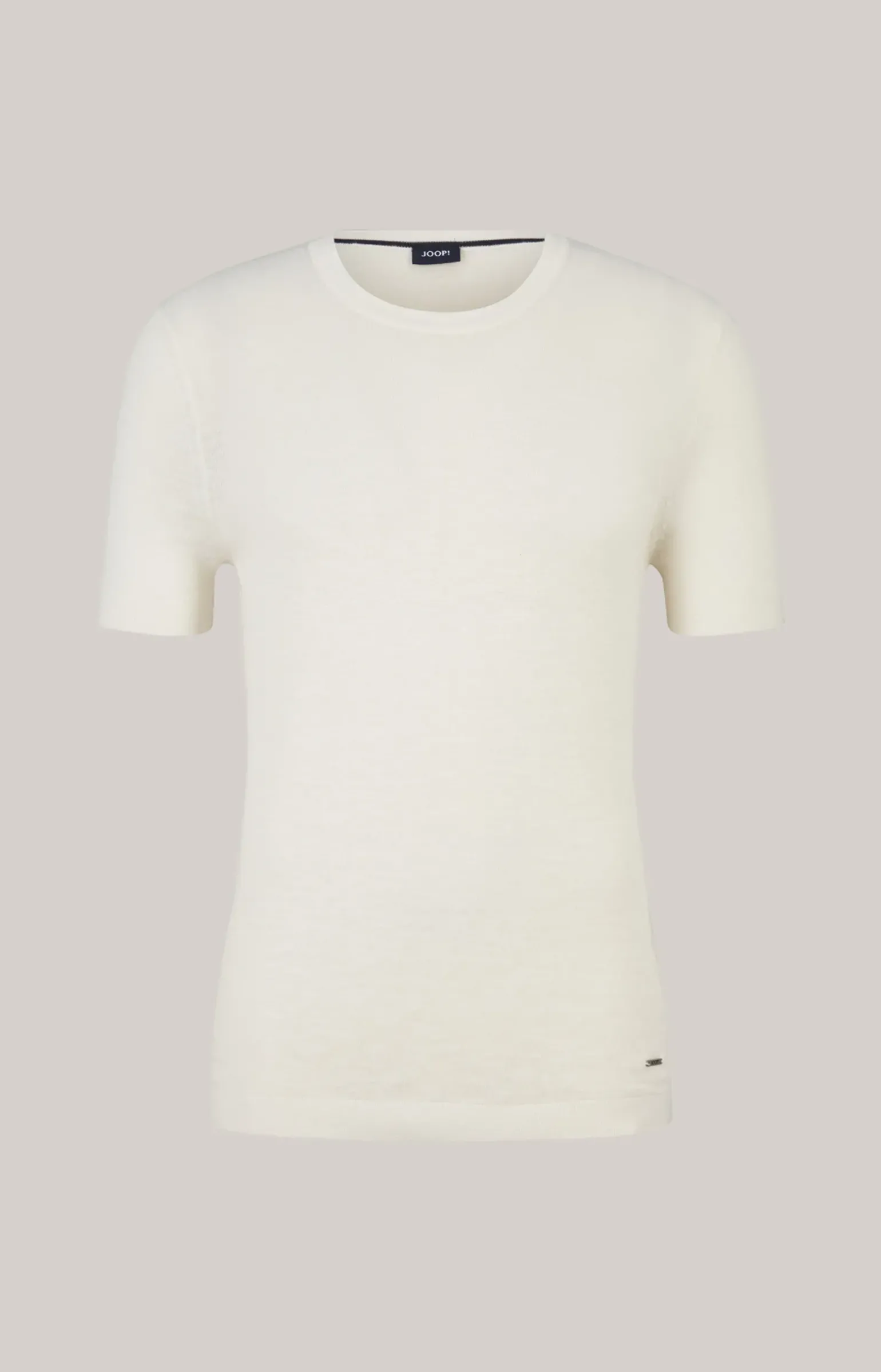 Leinenmix-T-Shirt Maroso in Offwhite