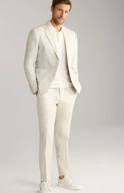 Leinen-Sakko Hoverest in Beige meliert