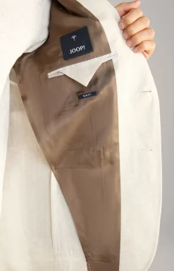 Leinen-Sakko Hoverest in Beige meliert