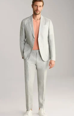 Leinen-Sakko Hoverest in Grau meliert