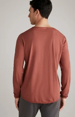 Longsleeve Carlos in Rostrot meliert