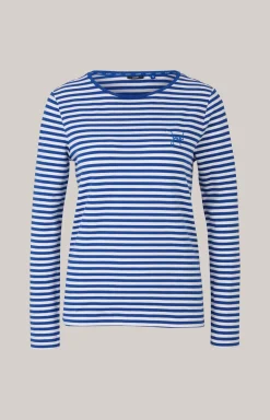 Longsleeve in Blau/Weiß gestreift