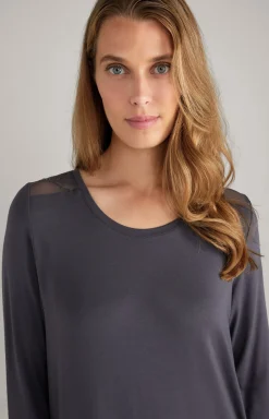 Lounge-Longshirt in Anthrazit