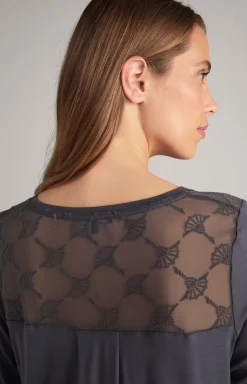 Lounge-Longshirt in Anthrazit