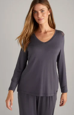 Lounge-Longsleeve in Anthrazit