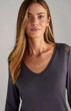 Lounge-Longsleeve in Anthrazit