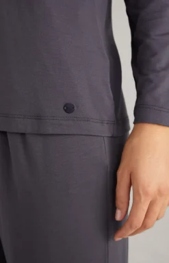 Lounge-Longsleeve in Anthrazit