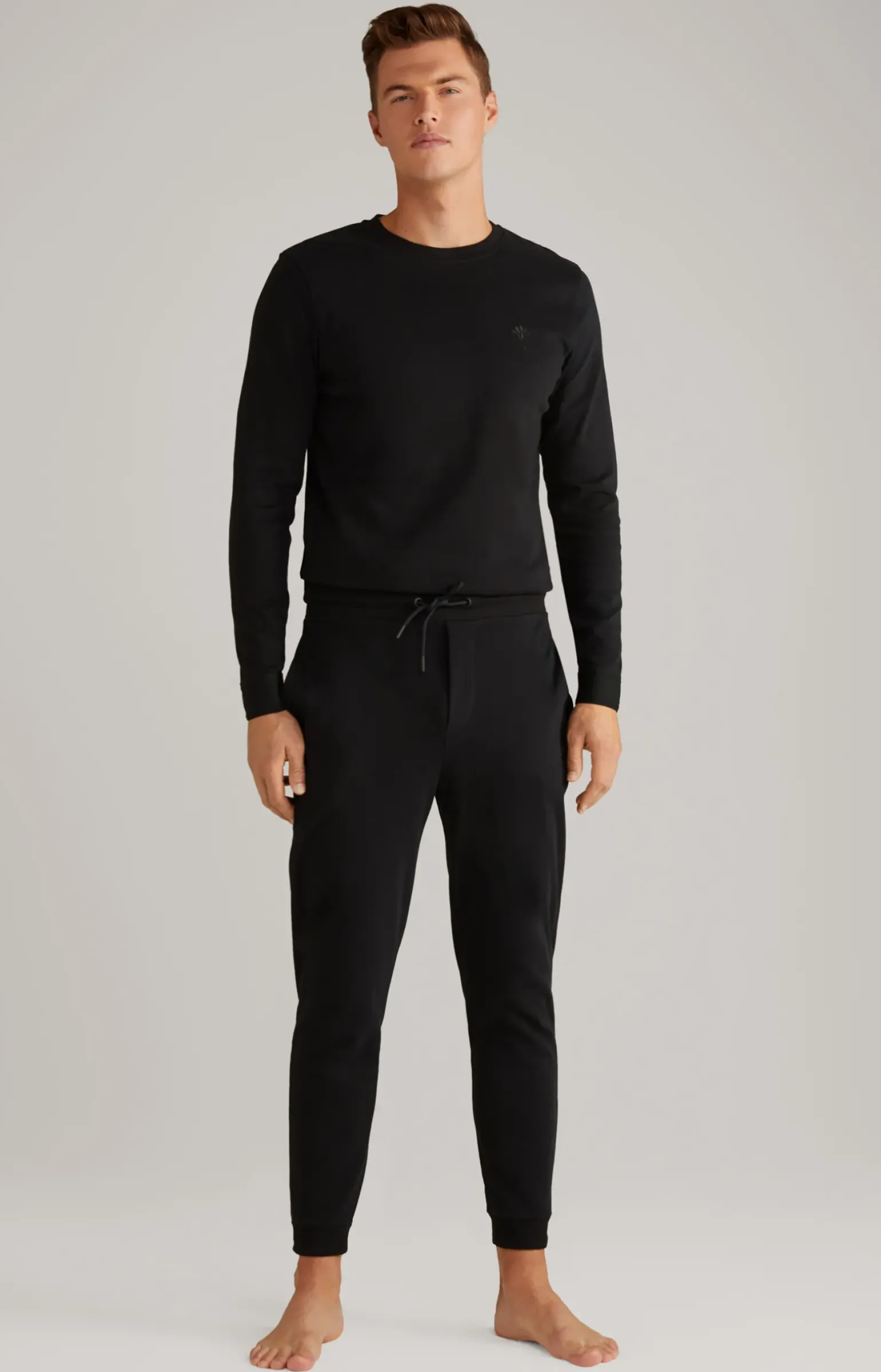 Loungewear Hose in Schwarz