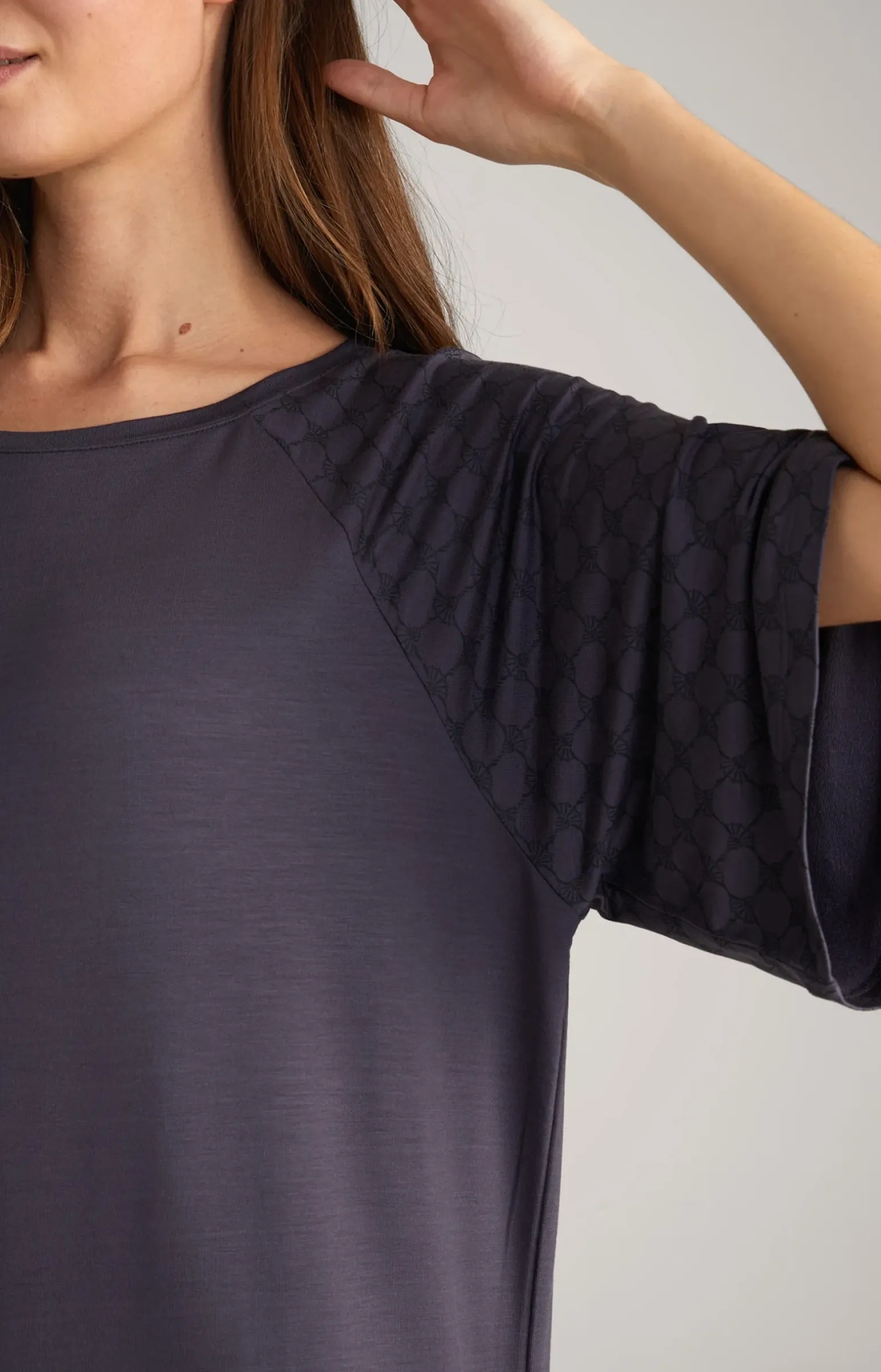 Loungewear Longshirt in Anthrazit