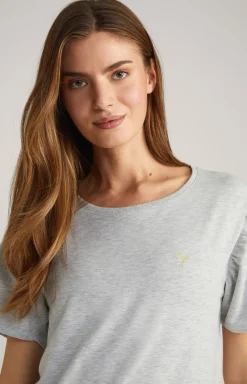 Loungewear Longshirt in Grey Melange