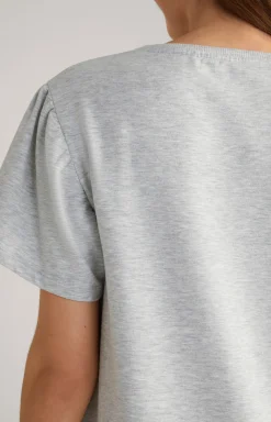 Loungewear Longshirt in Grey Melange